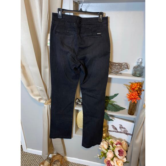 NWT $79.50 Anne Klein Jeans Slim Boot Cut size 8 Black Wash Jeans w/Stretch - Picture 7 of 12